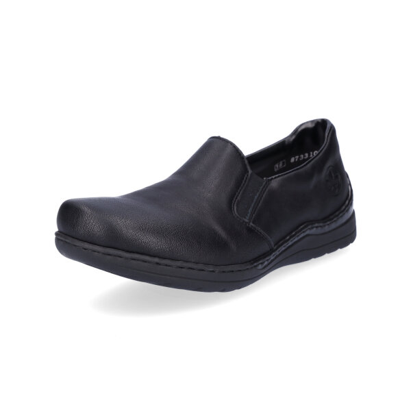 Rieker Damen Slipper schwarz slip-on