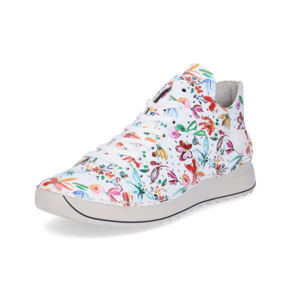 Rieker Damen Schn&uuml;rschuh wei&szlig; multi