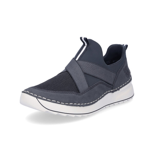 Rieker Damen Slipper dunkelblau elastic