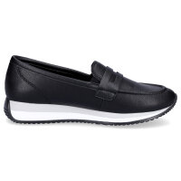 Remonte Damen Leder Slipper schwarz