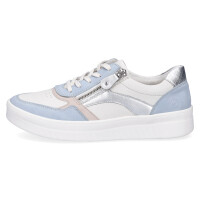 Remonte Damen Leder Sneaker weiß hellblau