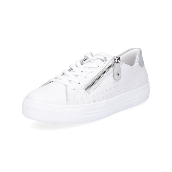 Remonte Damen Leder Sneaker wei&szlig; silber