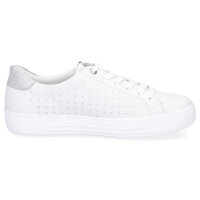 Remonte Damen Leder Sneaker wei&szlig; silber