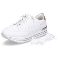 Remonte Damen Plateau Sneaker weiß gold