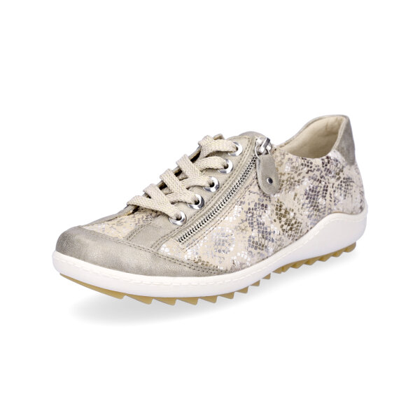 Remonte Damen Schn&uuml;rschuh metallic snake