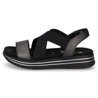 Remonte Damen Sandale schwarz metallic