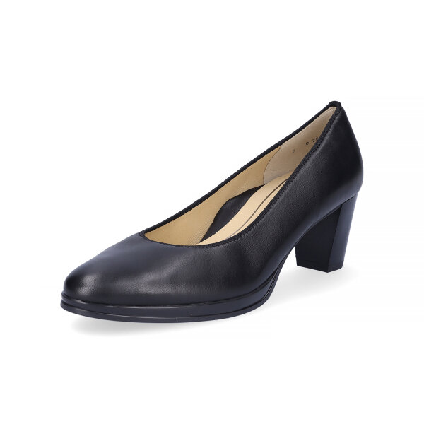 Ara Damen Leder Pumps schwarz matt