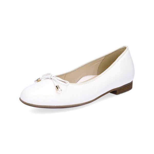 Ara Damen Leder Ballerina creme weiß