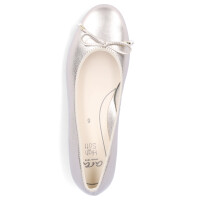 Ara Damen Leder Ballerina platin metallic