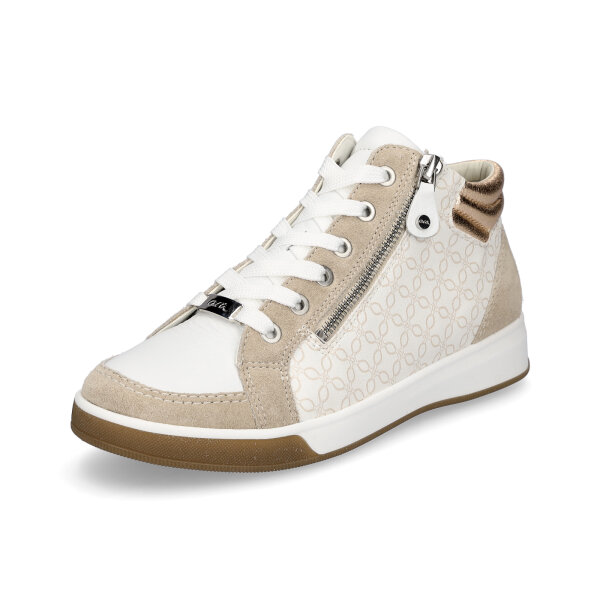 Ara Damen Leder Sneaker wei&szlig; sand