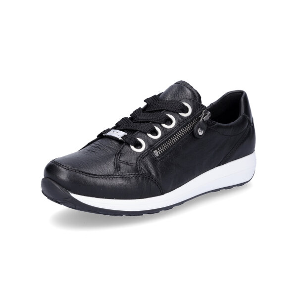 Ara Damen Leder Sneaker schwarz