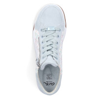Ara Damen Leder Sneaker hellblau multi