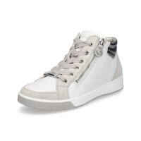 Ara Damen Leder Sneaker weiß grau silber
