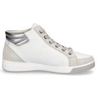 Ara Damen Leder Sneaker weiß grau silber