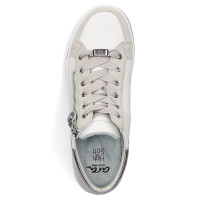 Ara Damen Leder Sneaker weiß grau silber