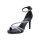 Buffalo Damen Sandalette vegan schwarz Glitzer