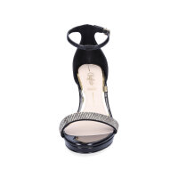 Buffalo Damen Sandalette Monroe 2 schwarz gold Lack