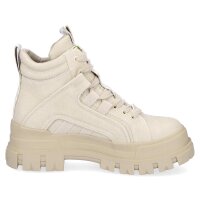 Buffalo Damen Plateau Schn&uuml;rboot vegan beige