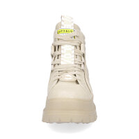 Buffalo Damen Plateau Schn&uuml;rboot vegan beige
