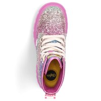 Buffalo Damen Plateau Schn&uuml;rboot vegan pink fuchsia