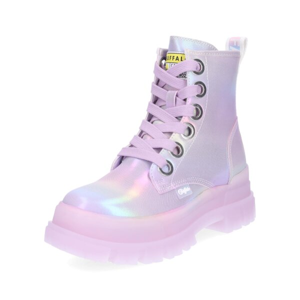 Buffalo Damen Plateau Schnürboot vegan rosa mermaid