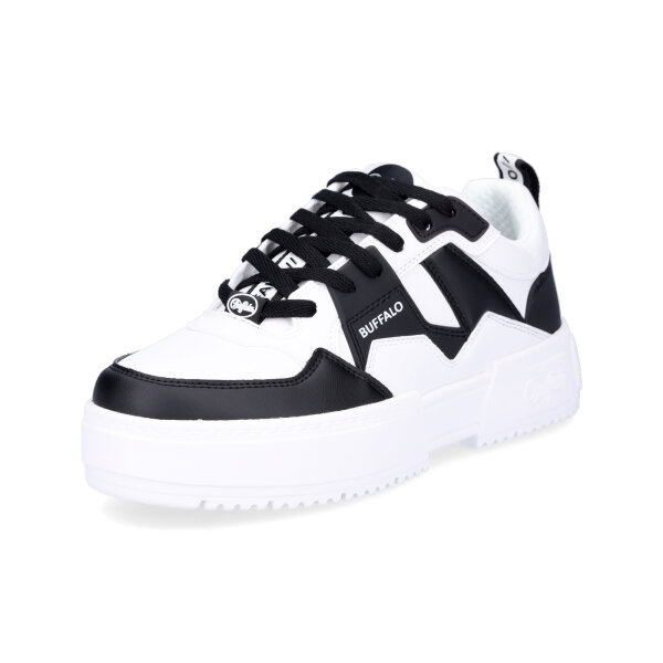 Buffalo Damen Sneaker low vegan wei&szlig; schwarz