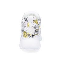 Buffalo Damen Plateau Sneaker vegan wei&szlig; Graffiti