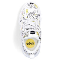 Buffalo Damen Plateau Sneaker vegan wei&szlig; Graffiti