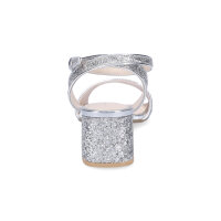 Buffalo Damen Sandalette vegan silber Glitzer