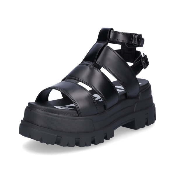 Buffalo Damen Plateau Sandale schwarz