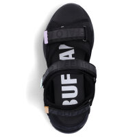 Buffalo Damen Plateau Sandale Binary schwarz pastell