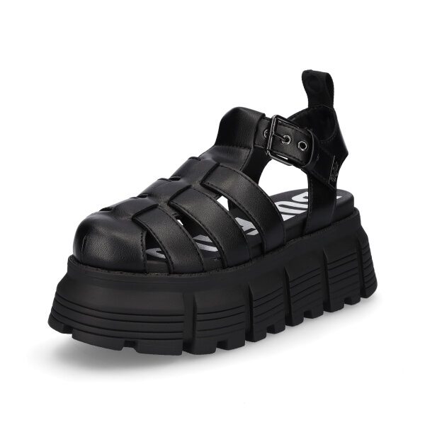 Buffalo Damen Plateau Sandale Ava Fisher schwarz