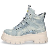 Buffalo Damen Schnürboot Aspha NC Mid vegan jeans blau