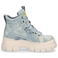 Buffalo Damen Schn&uuml;rboot Aspha NC Mid vegan jeans blau