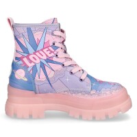 Buffalo Damen Schnürboot Aspha Comic rosa