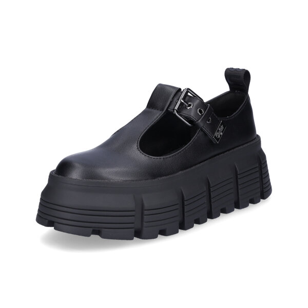 Buffalo Damen Plateau Slipper Ava Mary schwarz