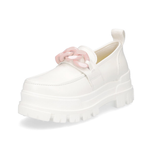 Buffalo Damen Plateau Loafer Aspha wei&szlig;