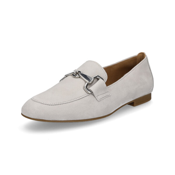 Gabor Damen Leder Slipper hellgrau