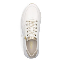 Gabor Damen Leder Sneaker weiß gold