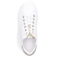 Marco Tozzi Damen Sneaker wei&szlig; gold