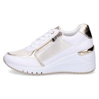 Marco Tozzi Damen Keil Sneaker weiß gold