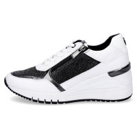 Marco Tozzi Damen Keil Sneaker weiß schwarz