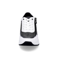 Marco Tozzi Damen Keil Sneaker wei&szlig; schwarz