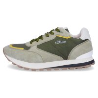 s.Oliver Herren Leder Sneaker khaki gr&uuml;n