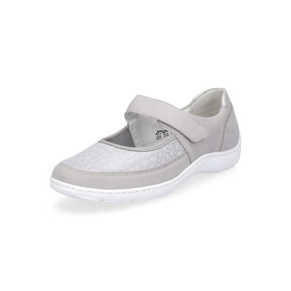 Waldläufer Damen Klett Slipper grau