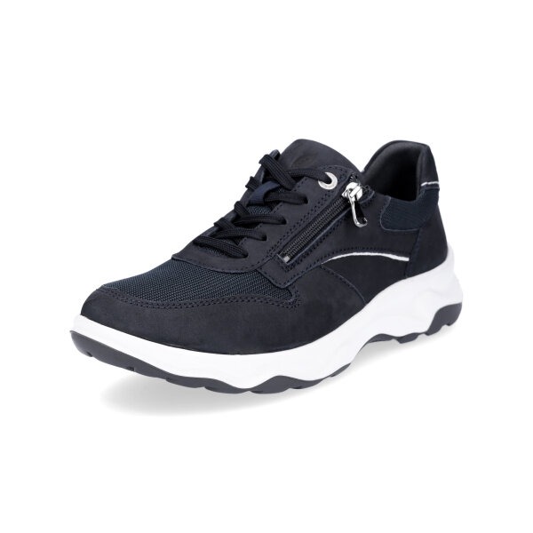 Waldläufer Herren Leder Sneaker navy blau