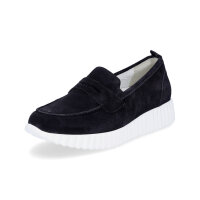 Waldläufer Damen Leder Slipper schwarz