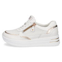 Waldläufer Damen Leder Sneaker weiß rose