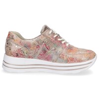 Waldläufer Damen Plateau Leder Sneaker multi metallic