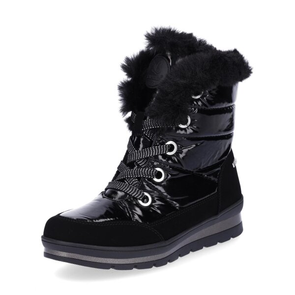 Caprice Damen Schn&uuml;rboot schwarz Lack